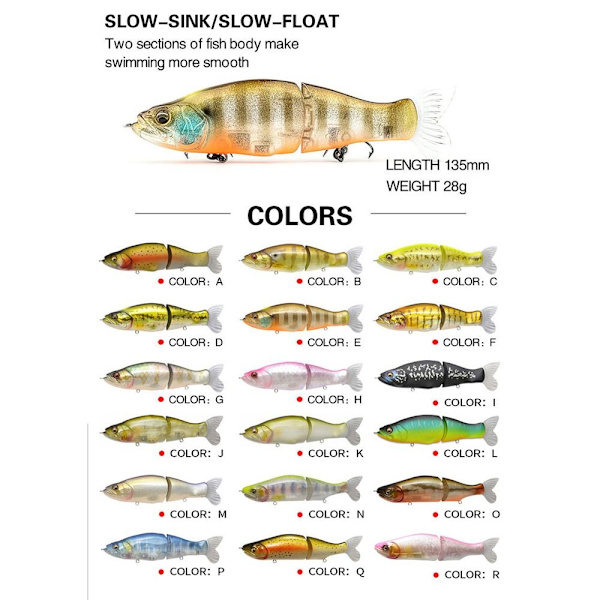 Multi Section -kalastusuhe Minnow Bait EE E