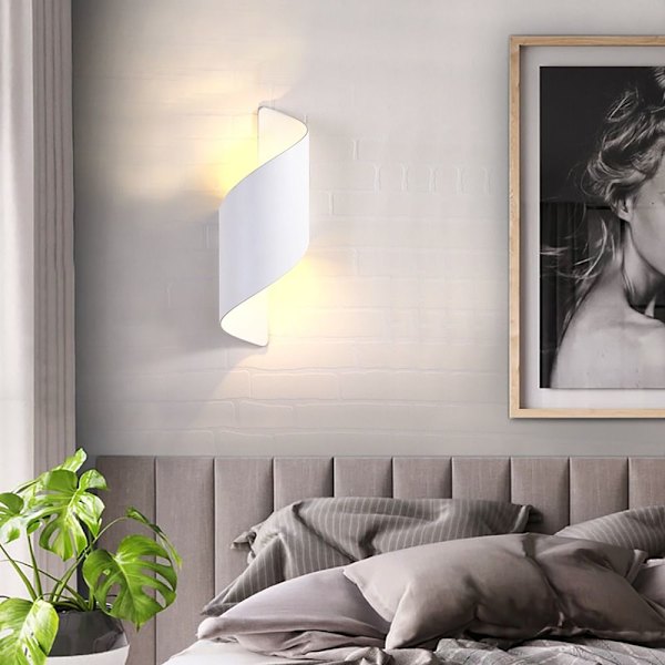 Spiral Design LED-seinävalaisin Moderni pohjoismainen lamppu MUSTA black cold white light-cold white light
