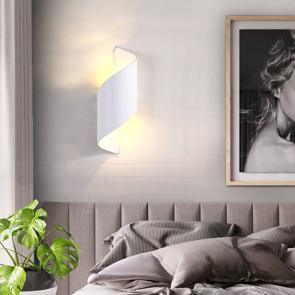 Spiral Design LED Vegglampe Moderne Nordic Sconce Lampe white&gold warm white light-warm white light