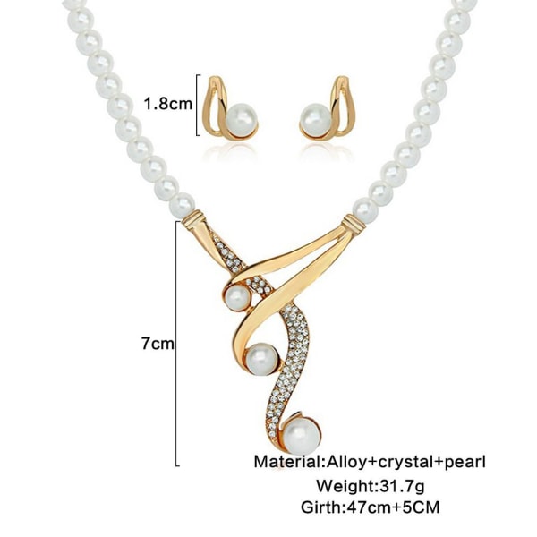 Pearl Necklace Sets Smycken Set Halsband Kedja