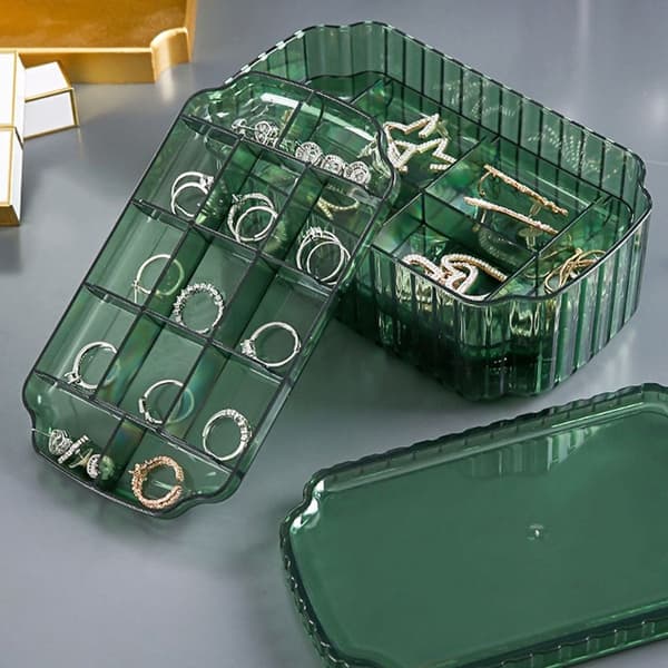 Örhänge Organizer Smyckeskrin Organizer GREEN 3 LAYER 3 LAYER Green 3 Layer-3 Layer