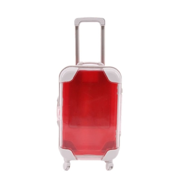 Dukke Transparent Trunk Miniatyr Tralle Bagasje 8 8 8