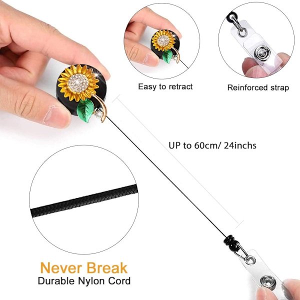 Badge Reel sisäänvedettävä Heavy Duty