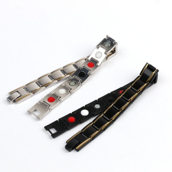 Magnetisk slankearmbånd Magnetisk helsevesenarmbånd SVART black gold