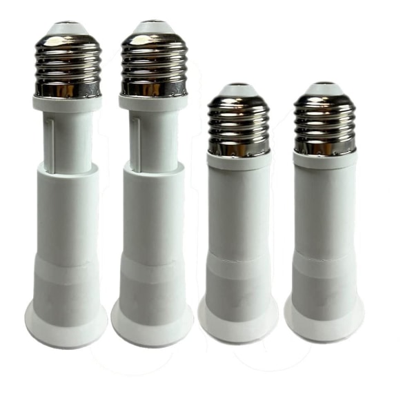 4 stk E27 til E27 Light Socket Extender 3,1-4,1in/8-11cm forlængelse