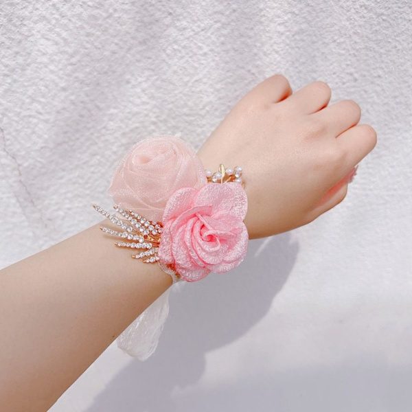 Bride Wrist Flower Rose Armbånd 03 03