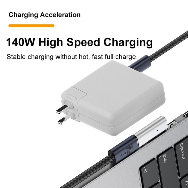 Type-C Hunn til Magsafe 3 Converter USB-C magnetisk adapter Side Bend