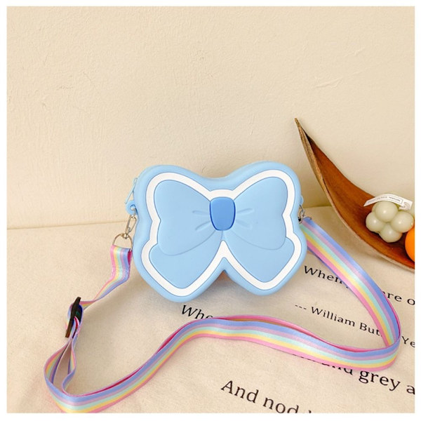 Kids Crossbody Bag Girl Messenger Bag BLÅ BOW BOW blue bow-bow