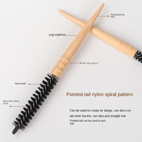 2PC Frisør Small Roller Comb Styling Roll Hårbørste STOR Large