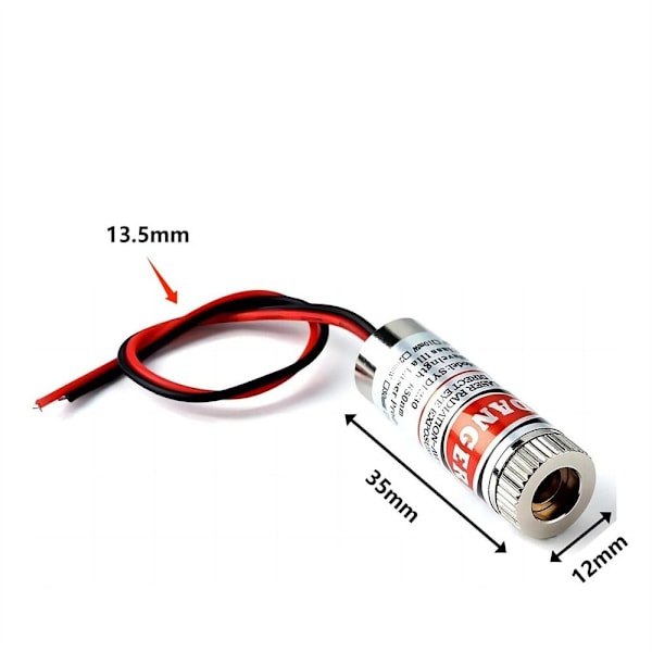 2kpl punainen laserdiodijohto 650nm 5mW punainen laserpääjohto 2pcs