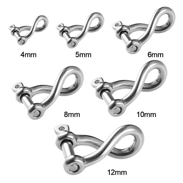 Kiinteä karabiini D jousi niitit 12mm 12mm