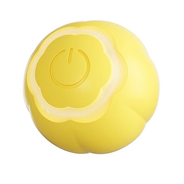 Smart Interactive Cat Ball Elektrisk kattleksak GUL Yellow