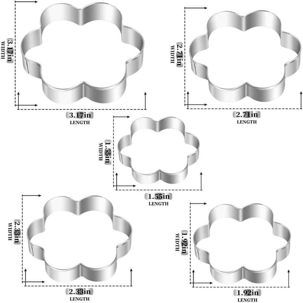 10 st Form i rostfritt stål Bakning Special Form SET