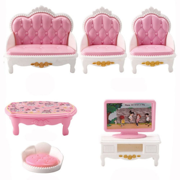 Nukkekodin kalusteet Kylpyhuone Olohuone Makuuhuone OLOHUONE livingroom