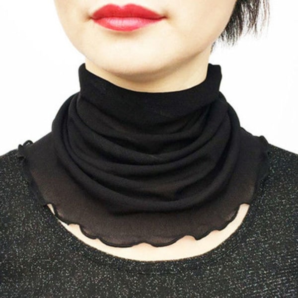Silkeskjerf False Collar SVART SVART black