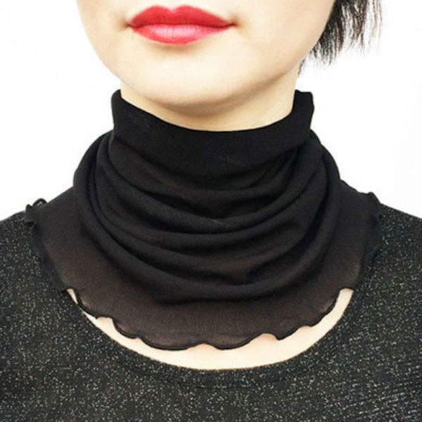 Silketørklæde False Collar SORT SORT black