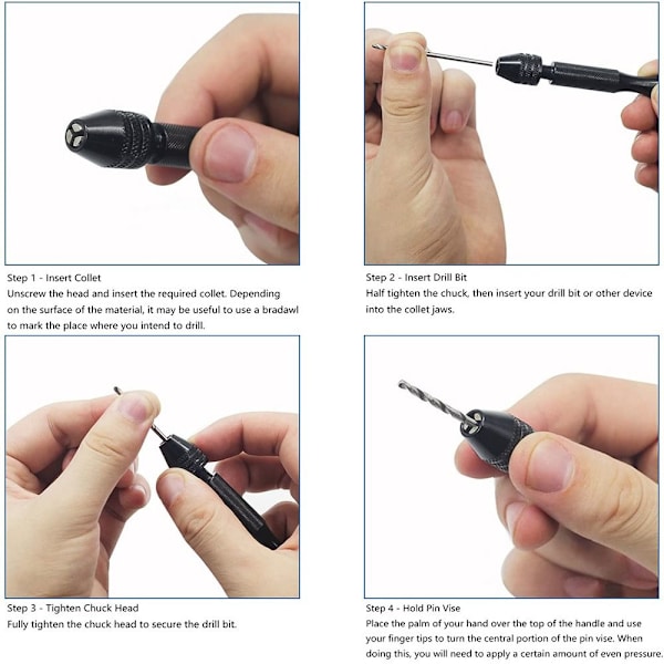 49 STK Twist Drill Bit DIY Værktøj Hånd Model Craft