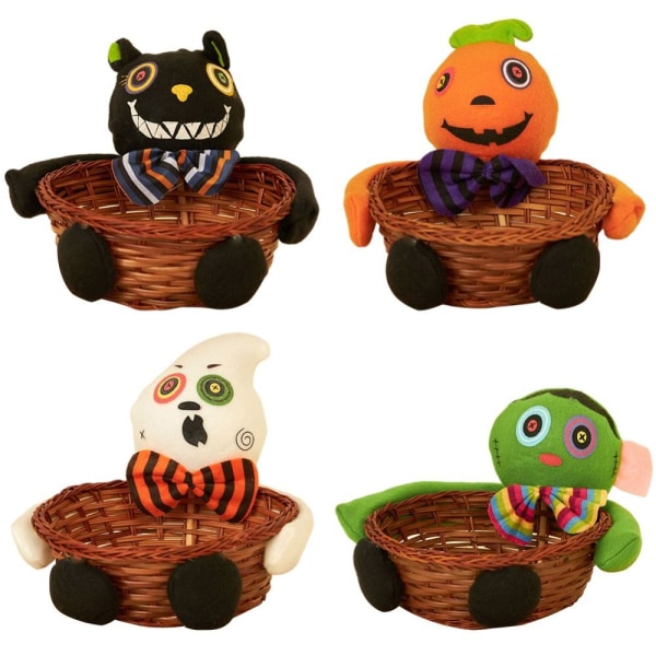 Halloween Candy Basket Frukt Oppbevaringsboks GHOST GHOST Ghost