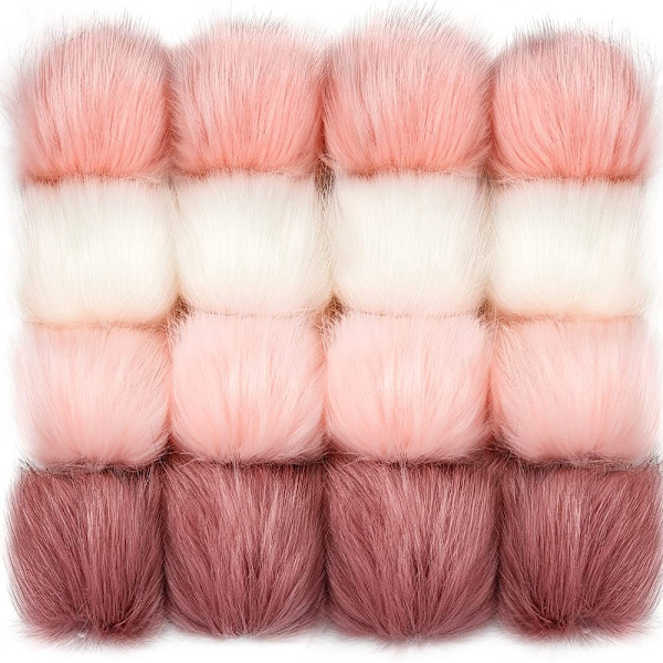 pom pom maker imiteret pels nøglering pompon