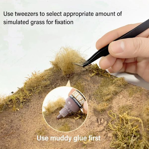 1 laatikko Miniatyyri kuihtunut ruoho pitkä ruohorypäle Micro