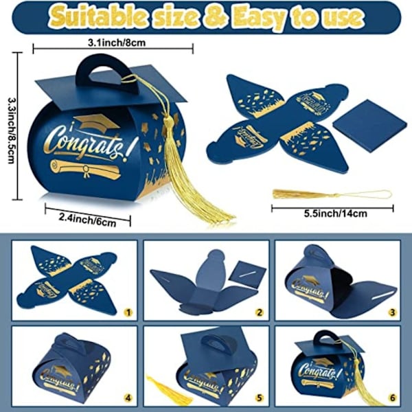 12stk Slikæske Gaveæske BLÅ 12STK 12STK Blue 12Pcs-12Pcs