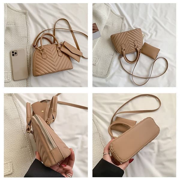 Crossbody Bag Shell Bag HVIT white