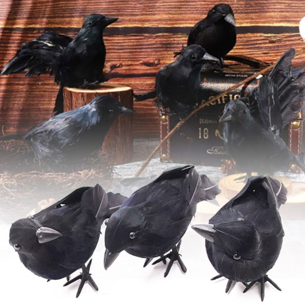 Keinotekoiset Crows Feathered Raven LEFT LOOK LEFT LOOK Left Look