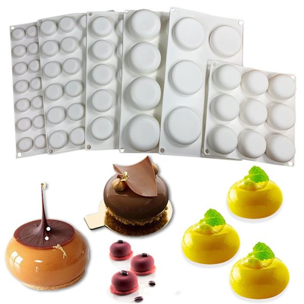 3D puolipallon silikoni mold 6 CAVITY 6 CAVITY 6 Cavity