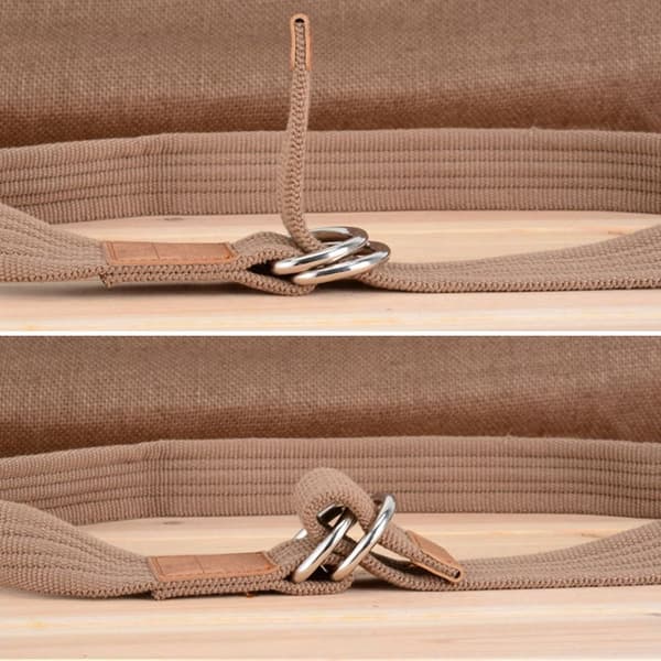 Nylon bälte Dubbelring Midjeband LJUSGRÅ light gray