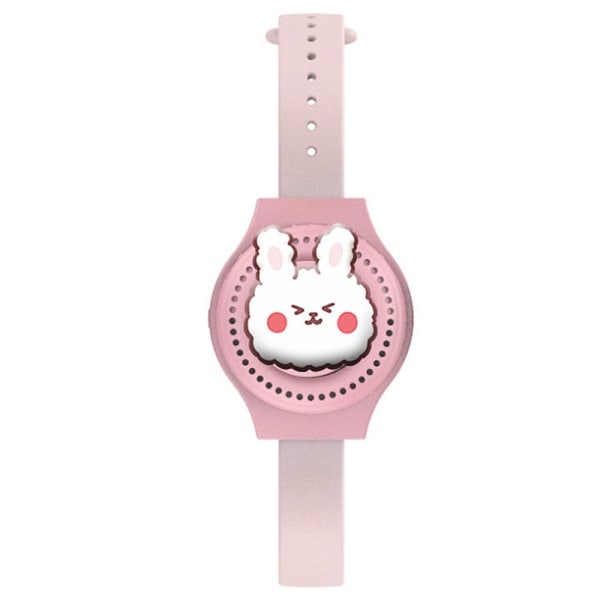 Cartoon Rabbit Watch Fan Køleventilator PINK C C Pink C-C