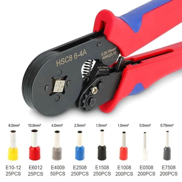 1200 stk. Ferrule Crimping Tools Sett Crimping Tang End Cord Lug