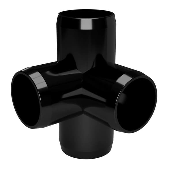 4 stk 4-vejs Tee Pipe Adapter Firedimensionel Tee