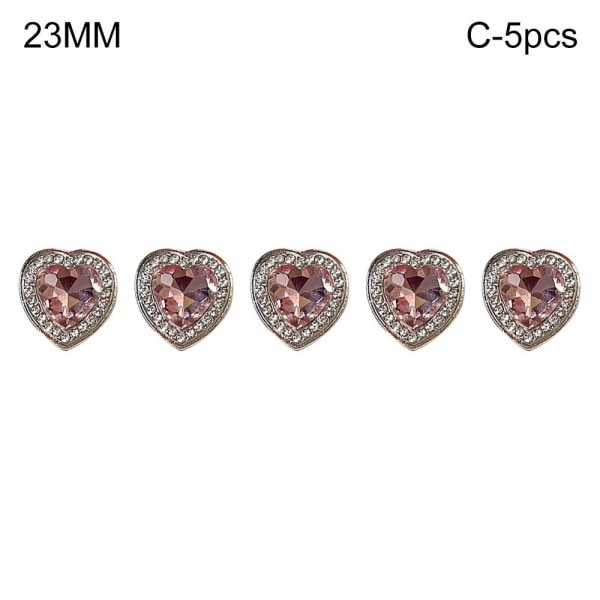 5 stk Hjerteformede knapper Skjorteknapper 23MMC-5PCS C-5PCS 23MMC-5pcs