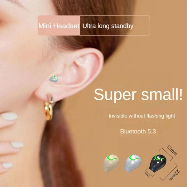 Single Mini Invisible Earphone In-Ear-nappikuulokkeet WHITE SINGLE white Single ear-Single ear