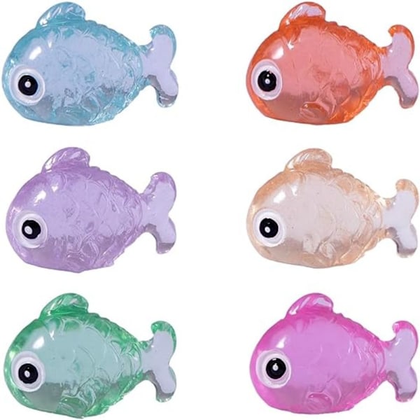 Fisk miniatyrer Glödande figurer BLÅ Blue