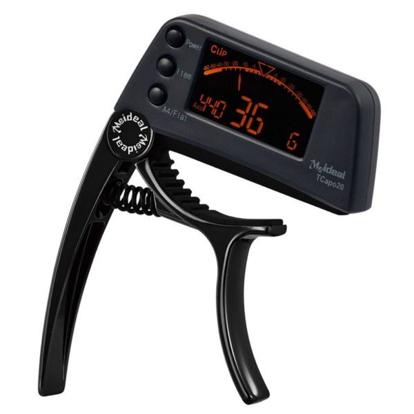 Guitar Tuner Clamp Key Trigger för Akustisk SVART black