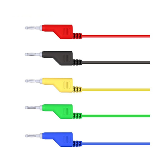 5 st Banan till Banan Plugg Set Multimeter testkablar