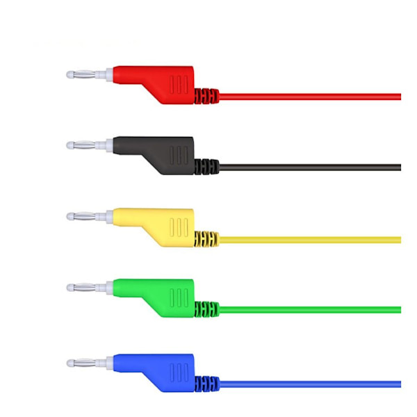 5 stk Banan til Banan stik Testledningssæt Multimeter testledninger