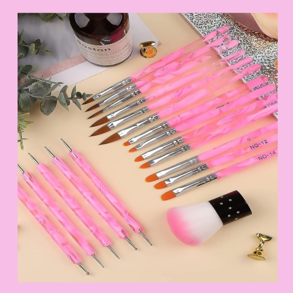 19st Nagelpenna Set Set ROSA Pink