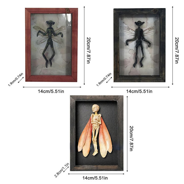 Gotisk dekor fotoram Fairy Skeleton Witchy Decor 02 02 02
