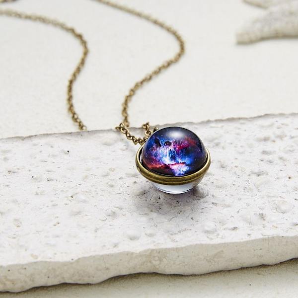 3 STK Glow Planet Halskjede Galaxy Chain A A A