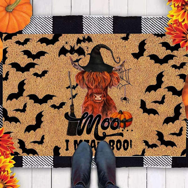 Cow Bull Flower Matto-oven etumatto 7 7 7