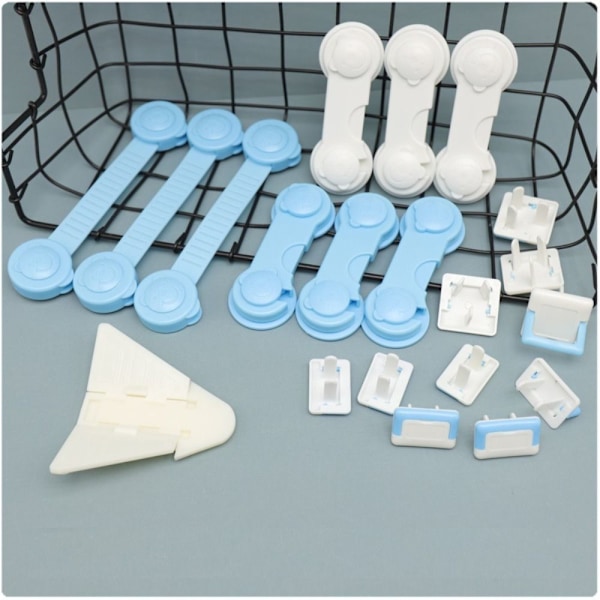 20 kpl Baby set Kotitalouden turvasalpa SININEN PYÖREÄ blue round-round