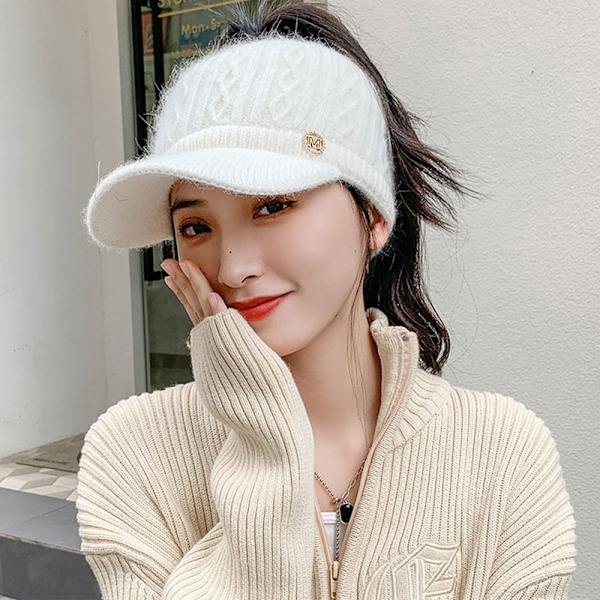 Stickad mössa cap BEIGE beige