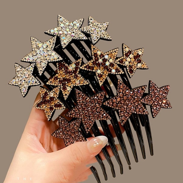 Rhinestone Hair Comb Broken Hair Comb FARVE 3 FARVE 3 Color 3