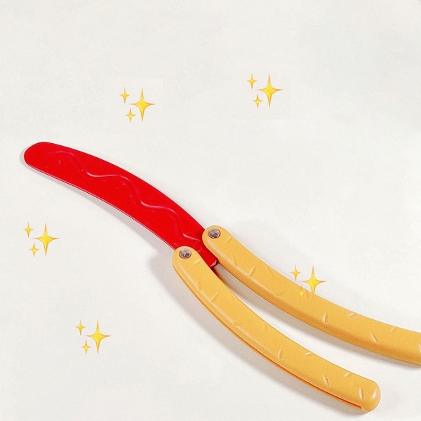 Gravity Gulerodslegetøj Hotdog Butterfly Legetøj Push Card Lille legetøj