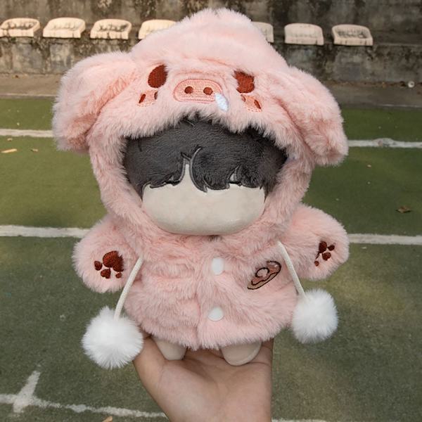 Nuken päällystakki Miniatyyri karvaiset asut 20CM-PIGGY 20CM-PIGGY 20cm-piggy
