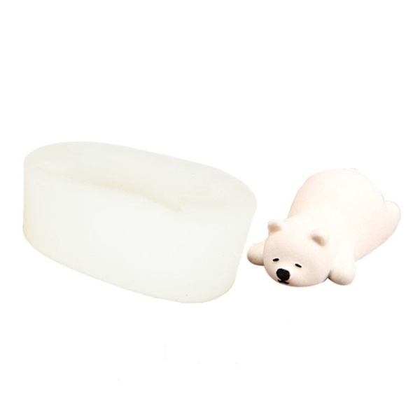 Polar Bear Candle Form 3D Art Wax Form 3 3 3