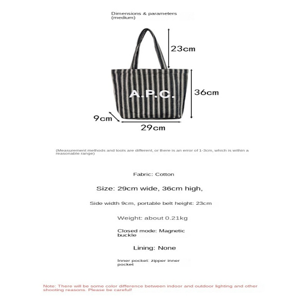 Letter Canvas Tote Dame Håndtasker SORT Black