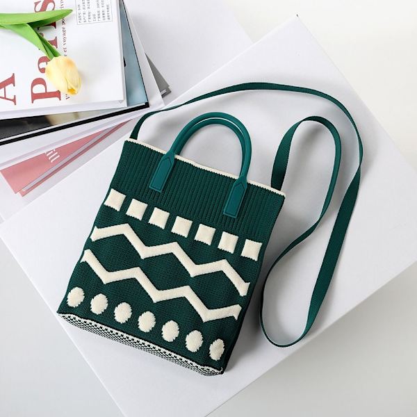 Håndvevd veske Knot Wrist Bag GRØNN 1 1 green 1-1